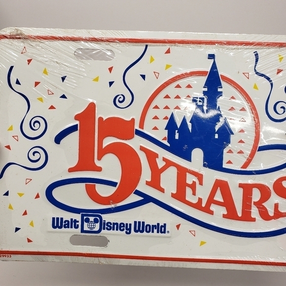 Walt Disney World 15 Years Mickey Mouse License Plate - Picture 3 of 9